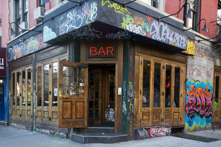 Bar on Lower East Side, NYC.