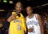 Celebrities at Game 4 of the NBA Finals with the Los Angeles Lakers and the New Jersey Nets
