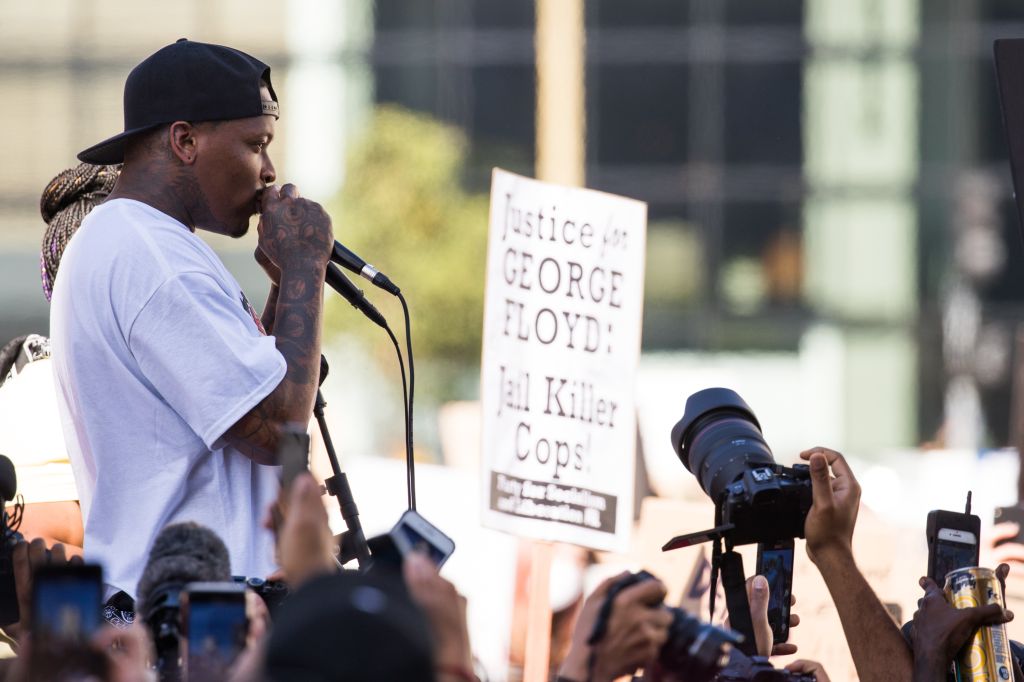 YG During BLM Protest in LA