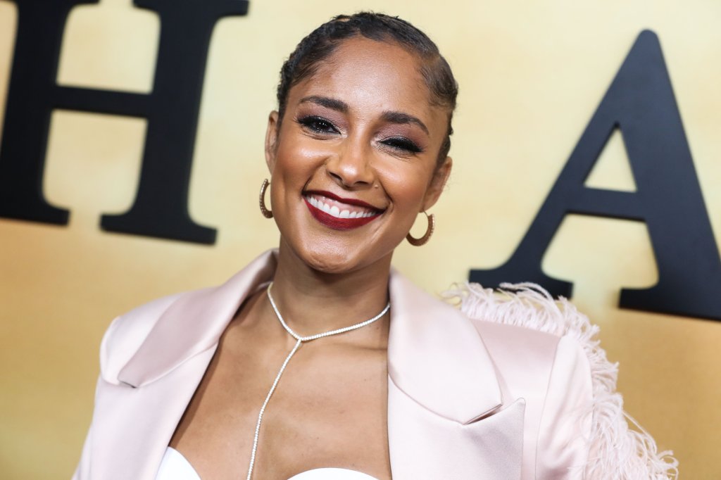 Amanda Seales arrives at the Los Angeles Premiere Of Focus Features' 'Harriet' held at The Orpheum Theatre on October 29, 2019 in Los Angeles, California, United States.