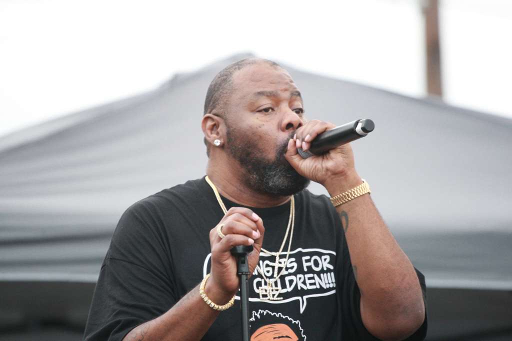 Rapper Biz Markie performing live at the Soul School Fest