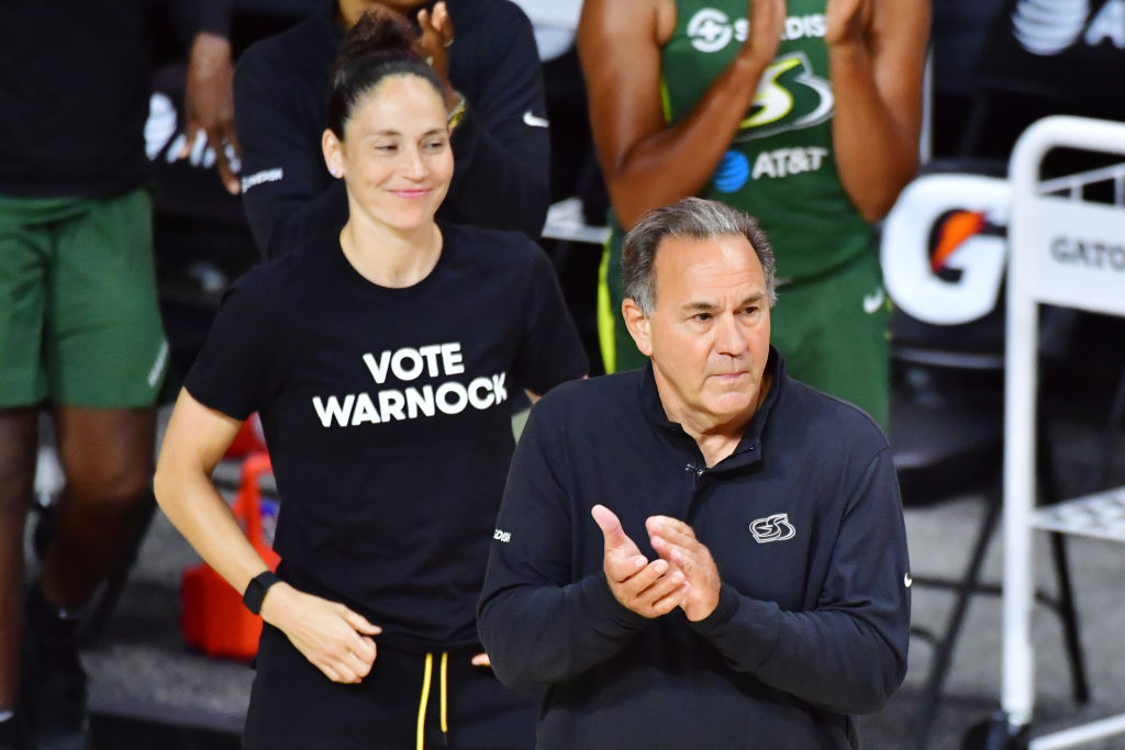 WNBA Players Troll Kelly Loeffler By Wearing "Vote Warnock" T-Shirts
