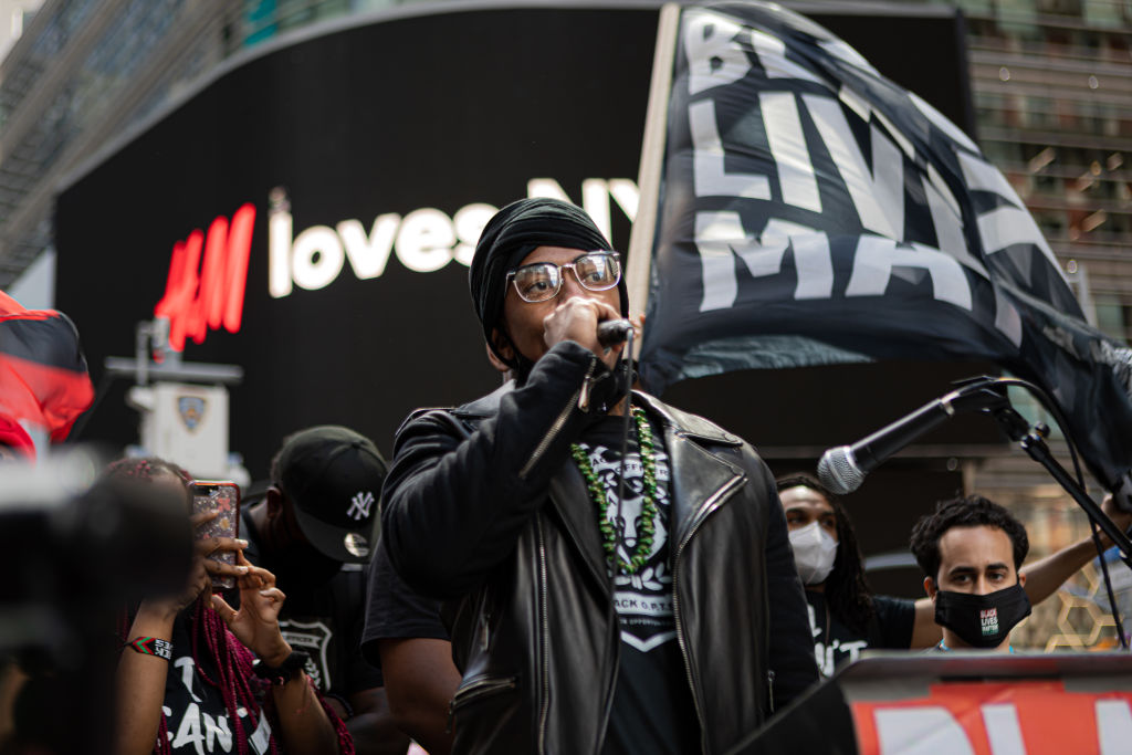 Nick Cannon joined thousands in New York's Times Square for...