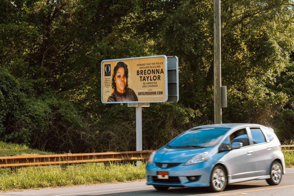 Billboards Placed Across Louisville Call For The Arrest Of Police Officers Involved In Killing Of Breonna Taylor
