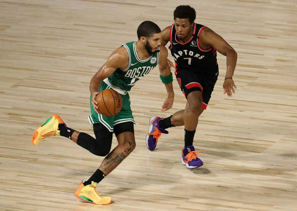 Jayson Tatum Boston Celtics 2021 Game Worn Nike Air Jordan 35 Sneakers, Collectible