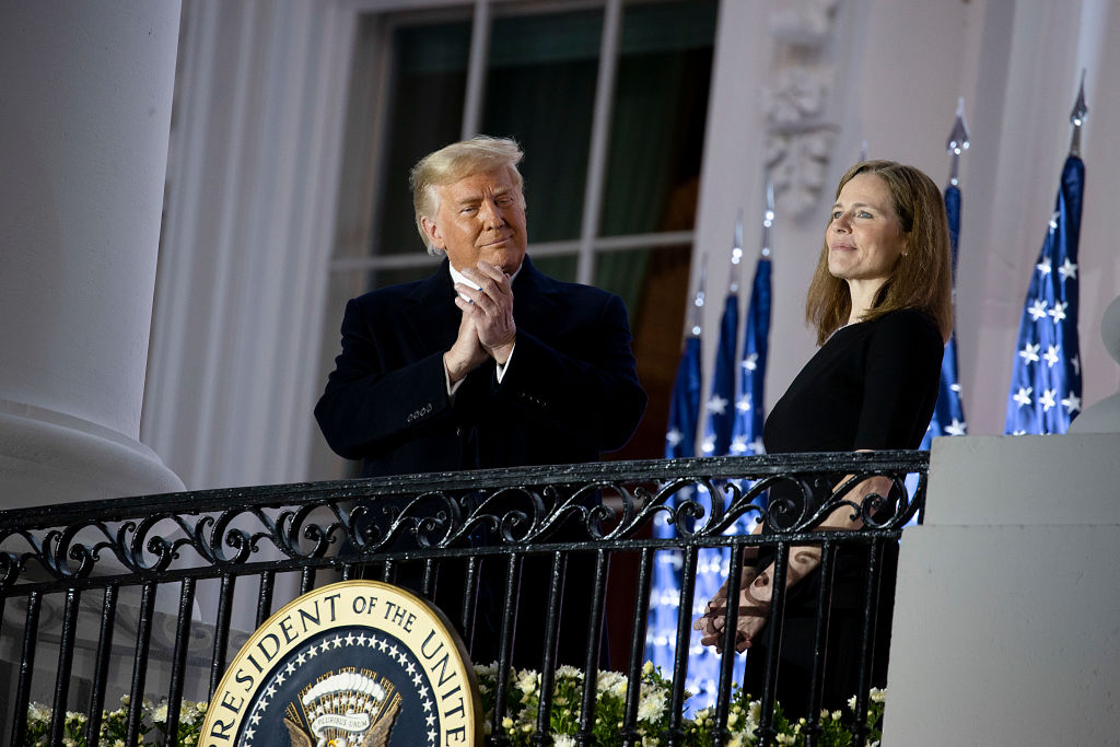 Amy Coney Barrett Sworn In As A Supreme Court Justice At White House Event