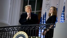 Amy Coney Barrett Is Sworn-In As New Supreme Court Justice At The White House