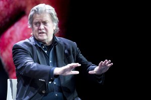 Steve Bannon at News Xchange in Edinburgh