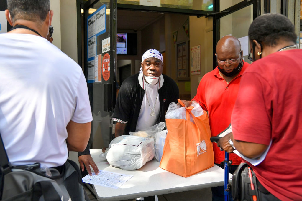 Food Bank For New York City Distributes Essentials To Families In Need For Father's Day
