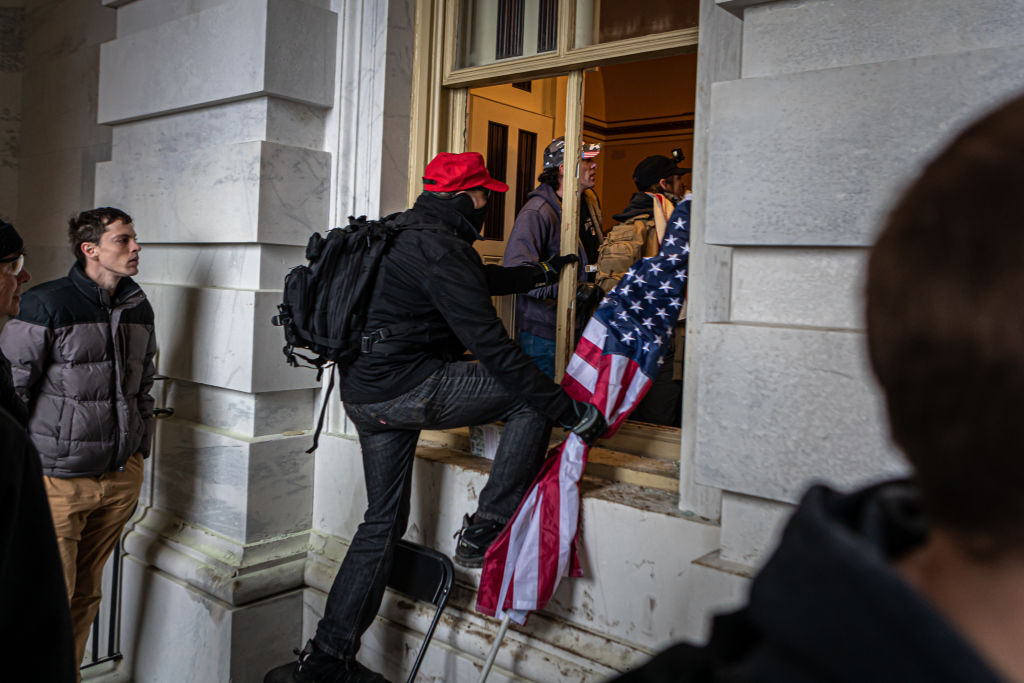 Protester breach the U.S. Capitol building. Pro-Trump...