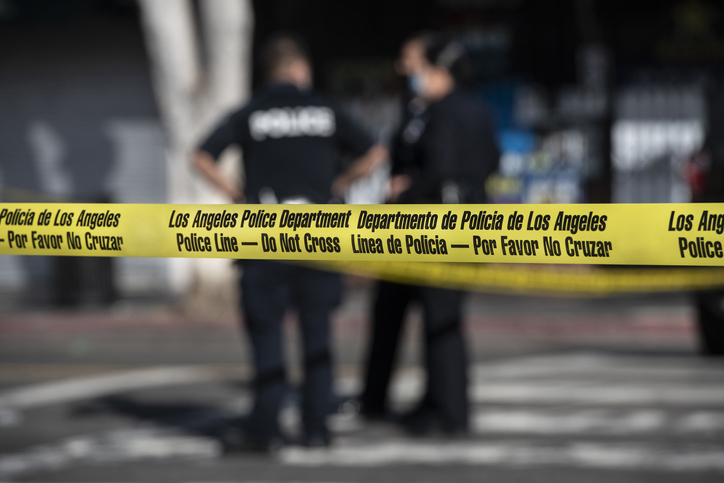 Police Tape Blocks off Hollywood Blvd.