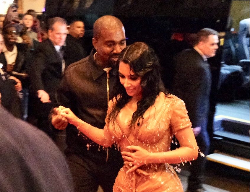Kim Kardashian and Kanye West show up at Mark Hotel