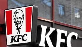 KFC (Kentucky Fried Chicken) logo of the US fast food...