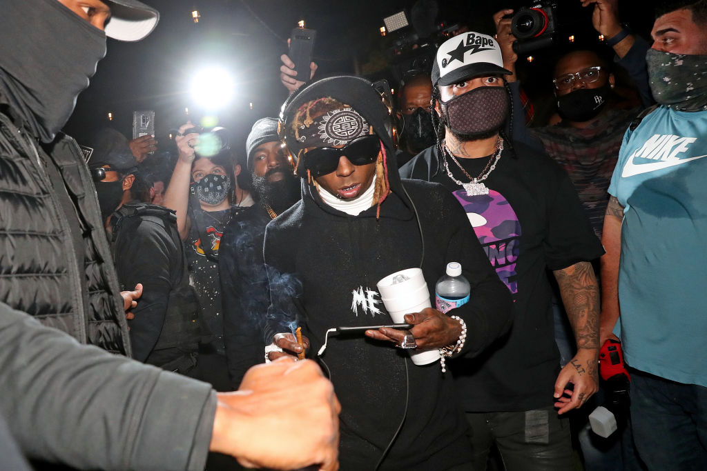 Lil Wayne With DJ Stevie J Perform In Miami