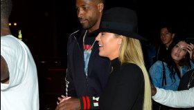 Khloe Kardashian and boyfriend Tristan Thompson leaving Lure Night Club