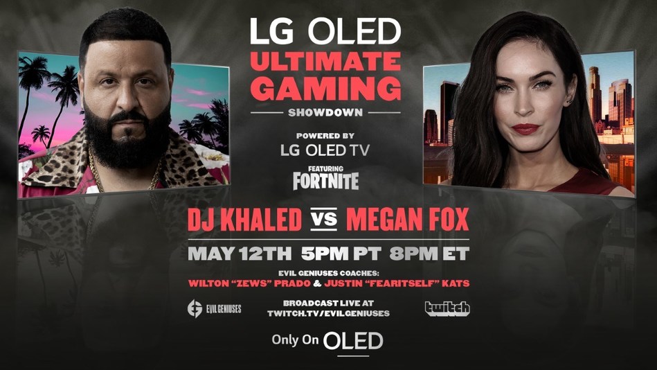 DJ Khaled & Megan Fox Will Play 'Fortnite' For Only On OLED LG Campaign