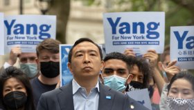 NYC Mayoral Candidate Andrew Yang Campaign Rally