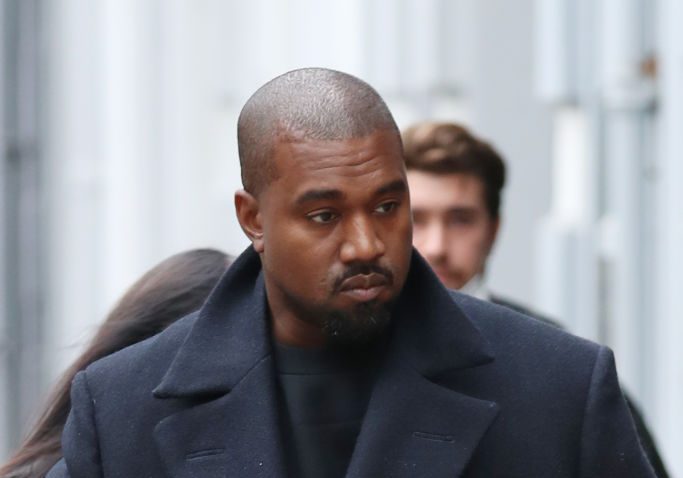 Kanye West Spotted Wearing Full Face Mask In Los Angeles