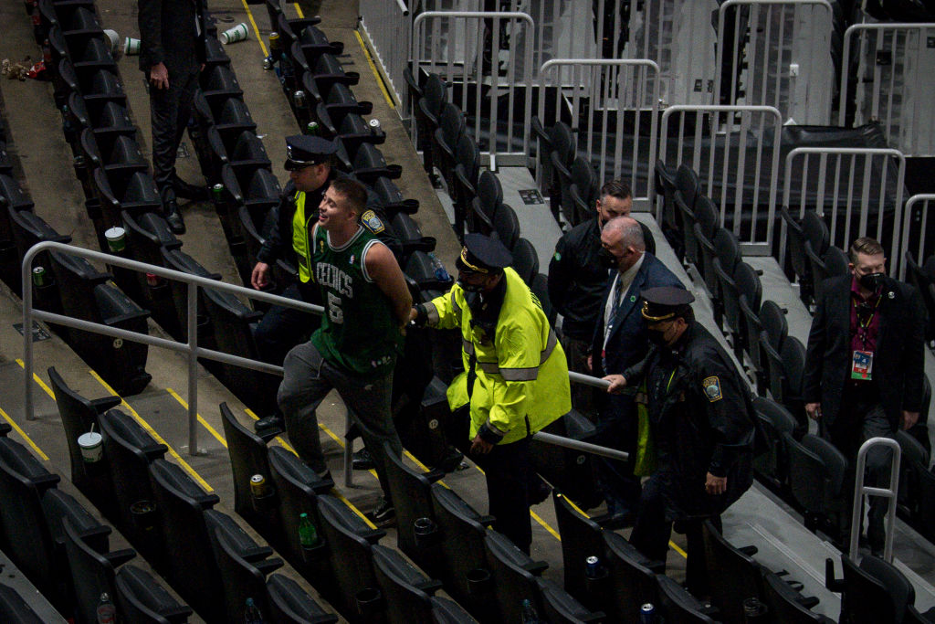 Twitter Defends Kyrie Irving After Celtics Fan Throws Water Bottle At Him