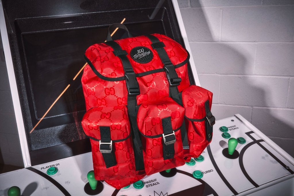 Gucci x 100 Thieves Gaming-Punched Backpack Capsule