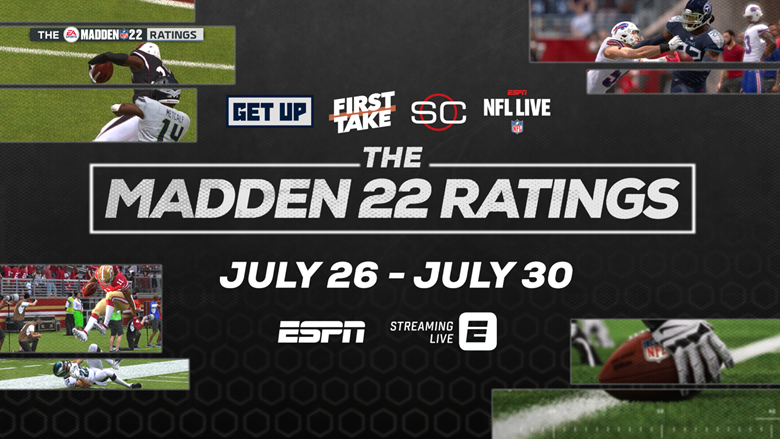 ESPN to Host Madden NFL 22 Ratings Week July 25 to 30