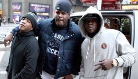 The Lox film on a street in New York