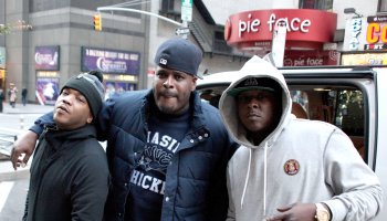 The Lox film on a street in New York
