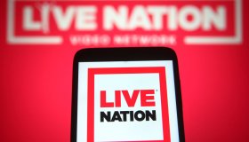 In this photo illustration a Live Nation Entertainment logo...