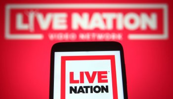 In this photo illustration a Live Nation Entertainment logo...