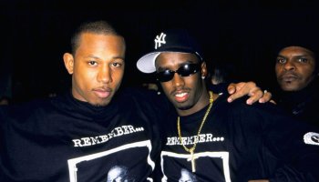 Sean "Puffy" Combs with rapper "Shine"...