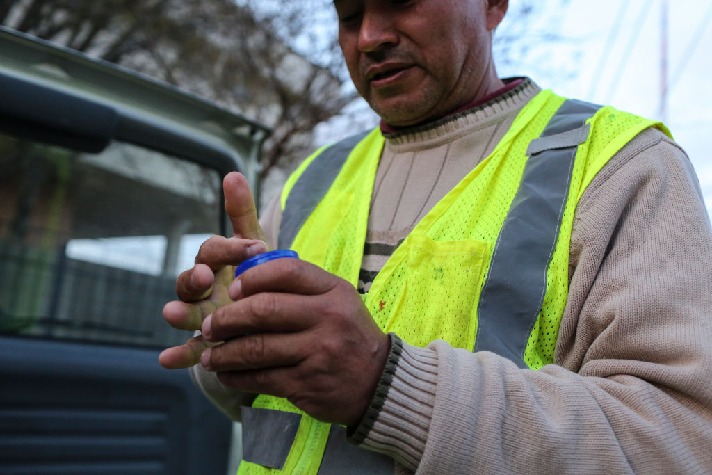 WASHINGTON, DC - APRIL 6: Marco put Vicks VapoRub on his face o