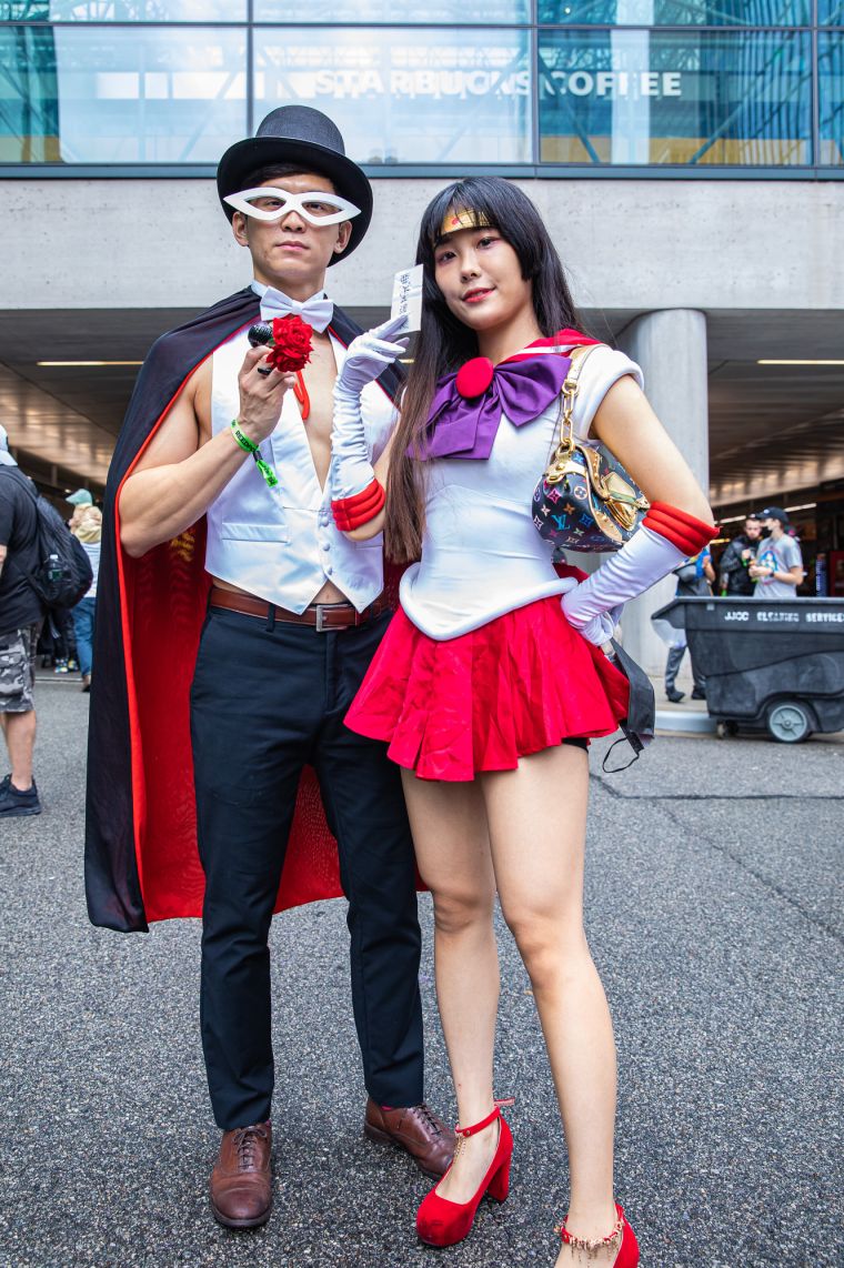 Tuxedo Mask and Sailor Mars (Sailor Moon)