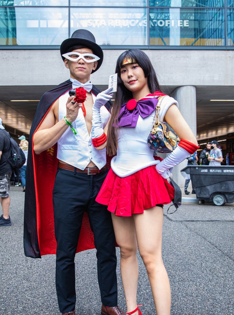 Tuxedo Mask and Sailor Mars (Sailor Moon)