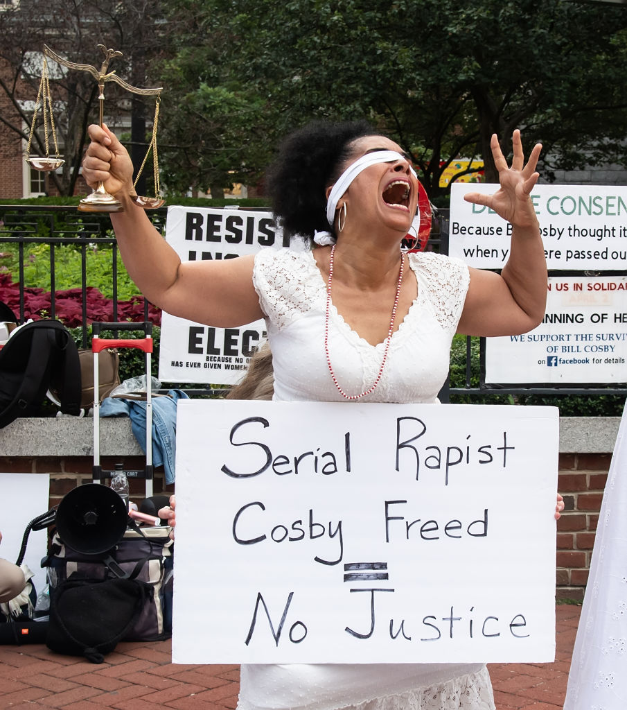 Vigil For Survivors In Protest Of Bill Cosby's Overturned Conviction