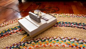Old Game Console on the Rug