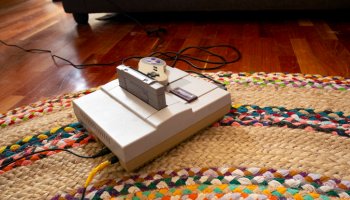 Old Game Console on the Rug