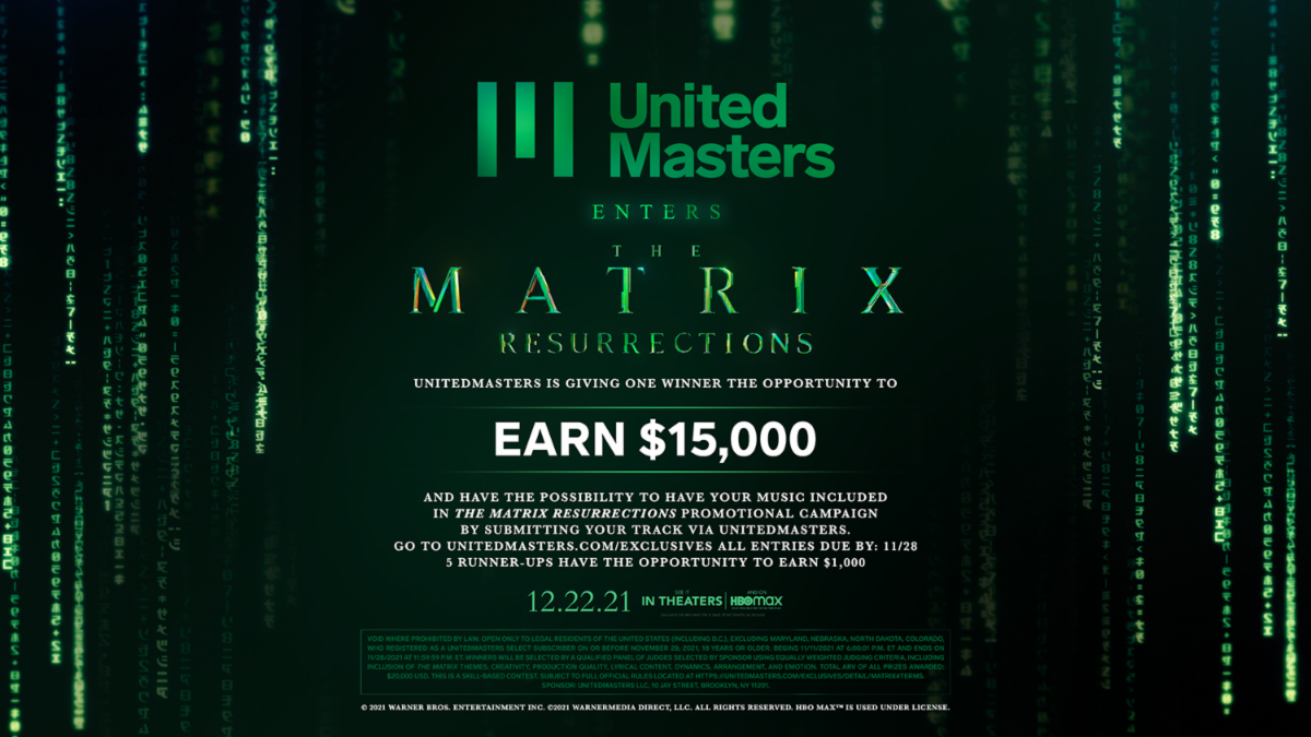 UnitedMasters Teams Up With The Matrix Resurrections For New Contest