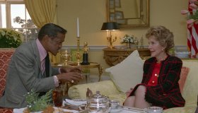 Sammy Davis Jr. and Nancy Reagan Chatting