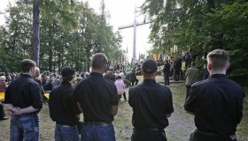 A group of young neo-nazis attend a cele