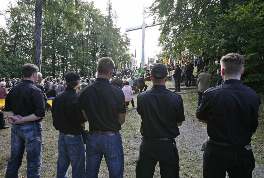 A group of young neo-nazis attend a cele