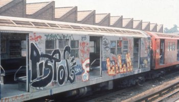 7th Ave. Subway Train Covered In Graffiti