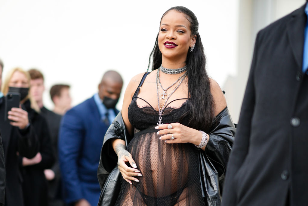 Rihanna Redefines Pregnancy Style In Sheer Lingerie At Paris
