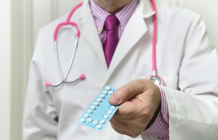 Doctor advising about birth control pills