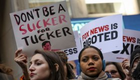 Protesters Call On Advertisers To Pull Their Ads From Fox News