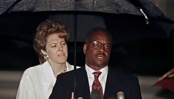 Justice Clarence Thomas News Conference At His Home