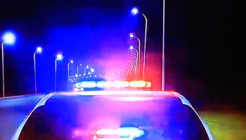 Flashing police car lights for emergencies