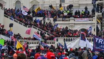 WASHINGTON, DC - JANUARY 6: Protesters take over the Inaugural
