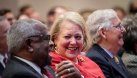 Justice Thomas Attends Forum On His 30 Year Supreme Court Legacy