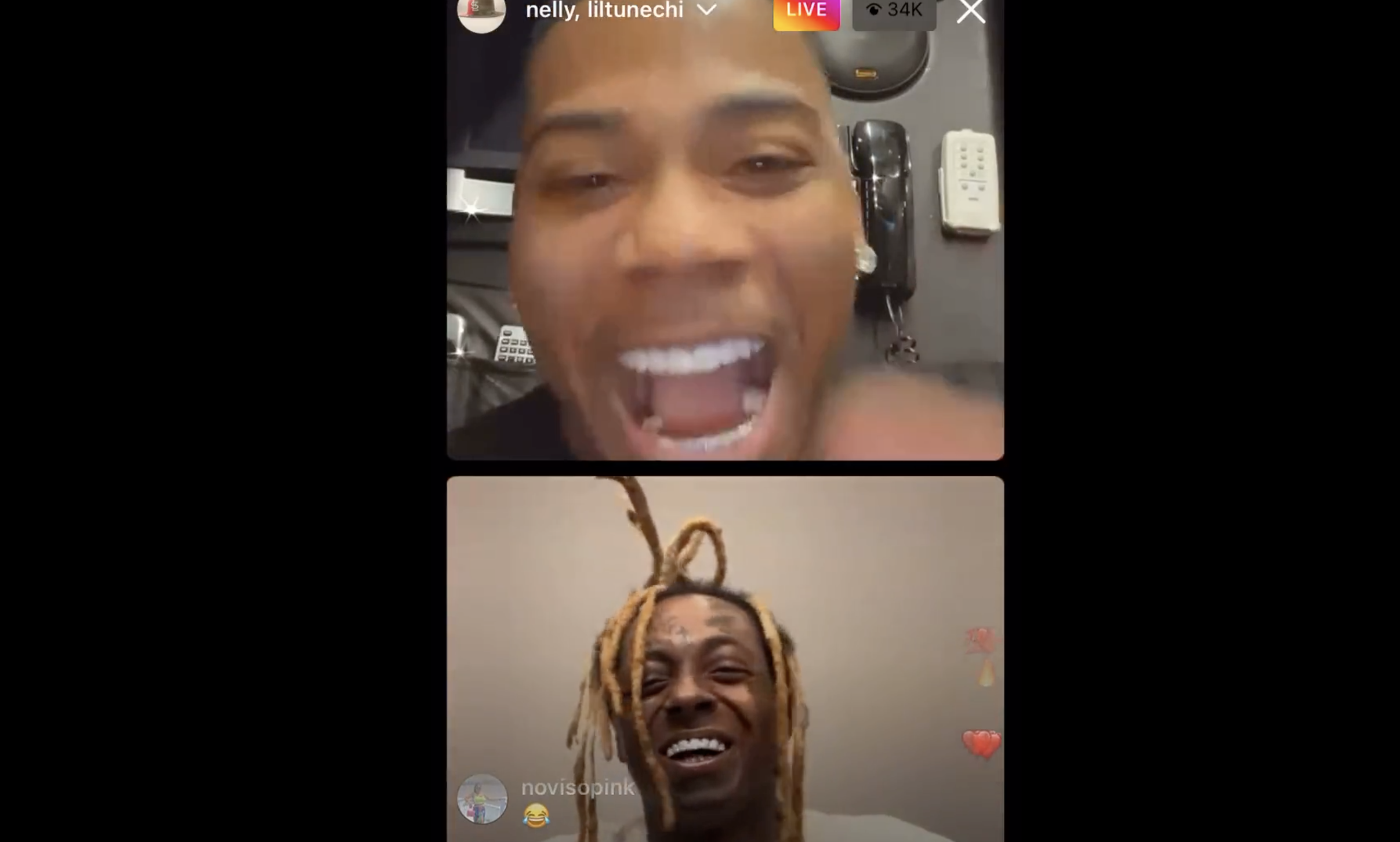 Lil Wayne & Nelly Try To Figure Out IG Live, Twitter Reacts