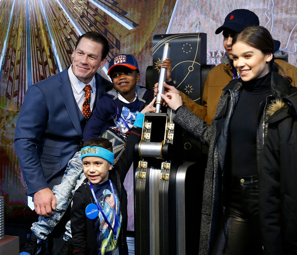 Empire State Building Hosts John Cena & Hailee Steinfeld In Support Of Make-A-Wish Foundation